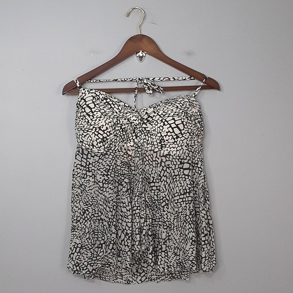 Merona Animal Print Halter Top Swim Suit - Picture 1 of 7